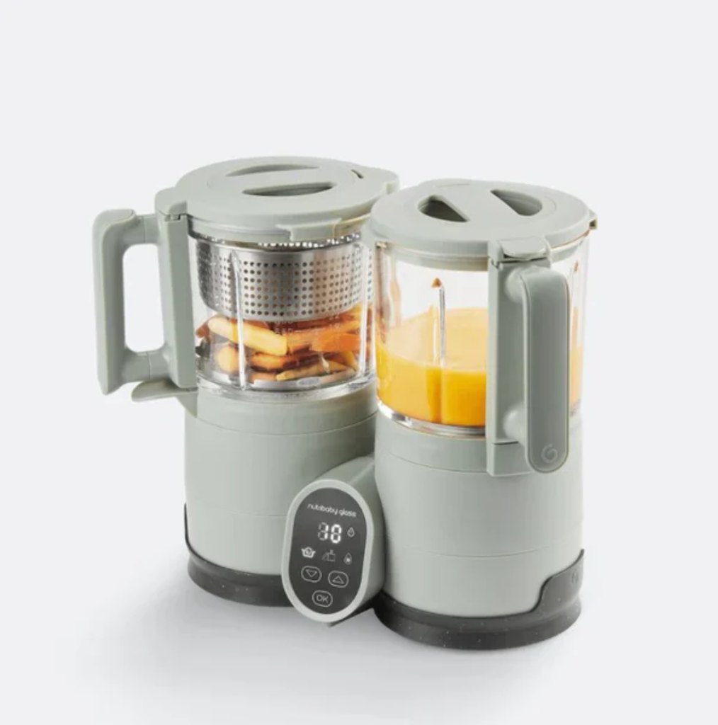 Babymoov - Robot en verre cuisson rapide - Nutribaby Glass Celadon