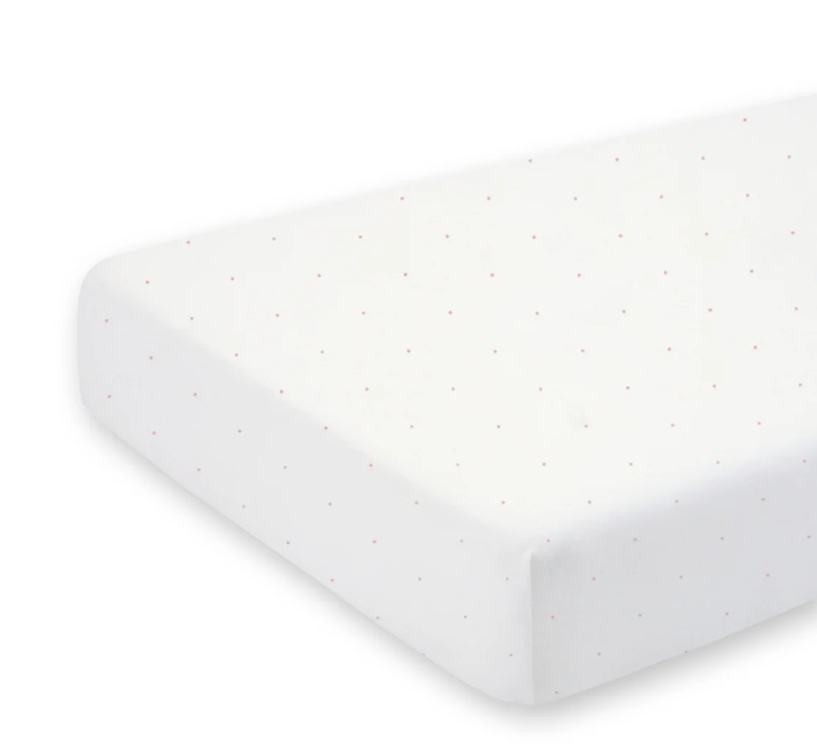 Bemini - Drap Housse - 70x140cm - Small dot print écru