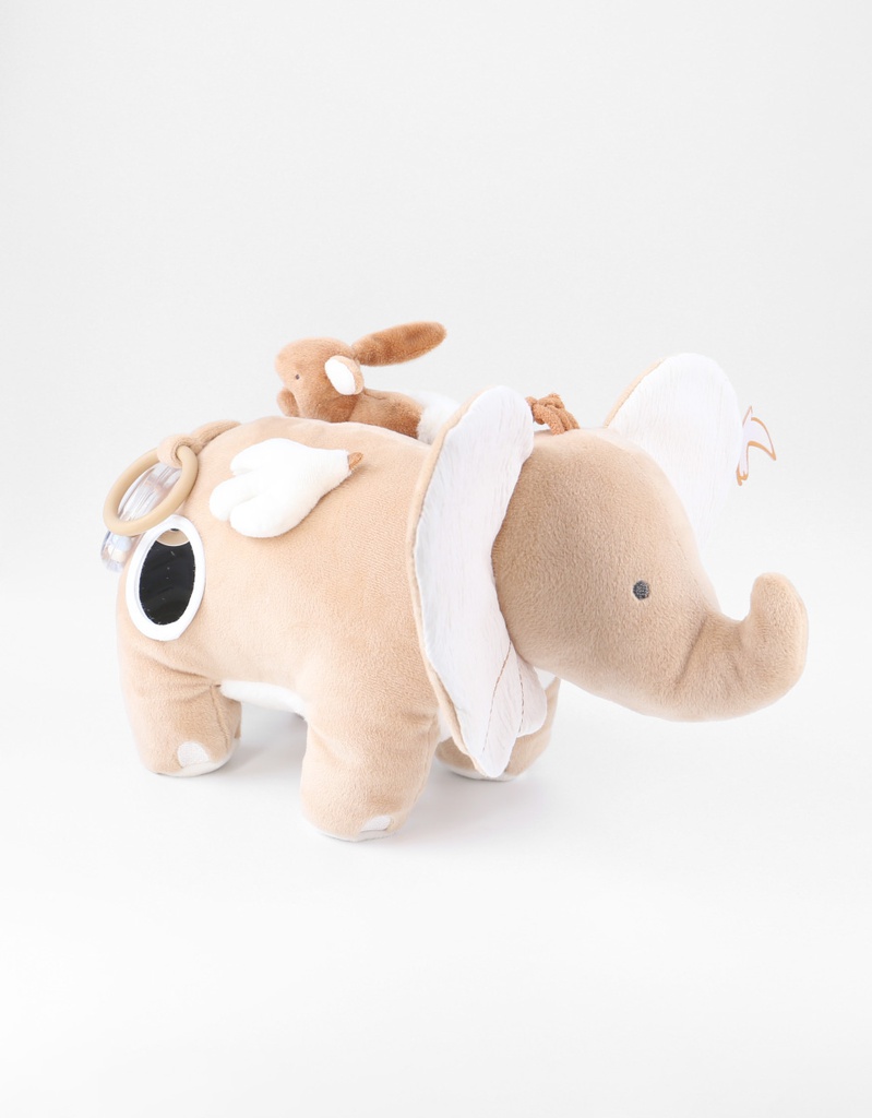 Noukie's - Peluche d'activités Babou en Veloudoux et mousseline - Caramel