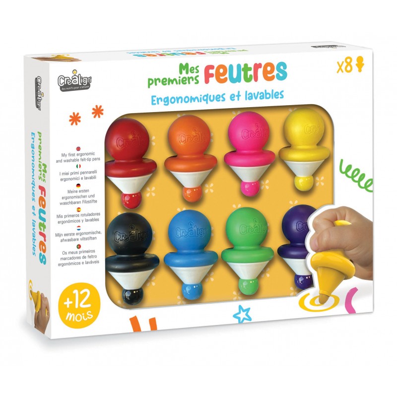 Crealign' - Mes premiers feutres x8 - 12 mois +