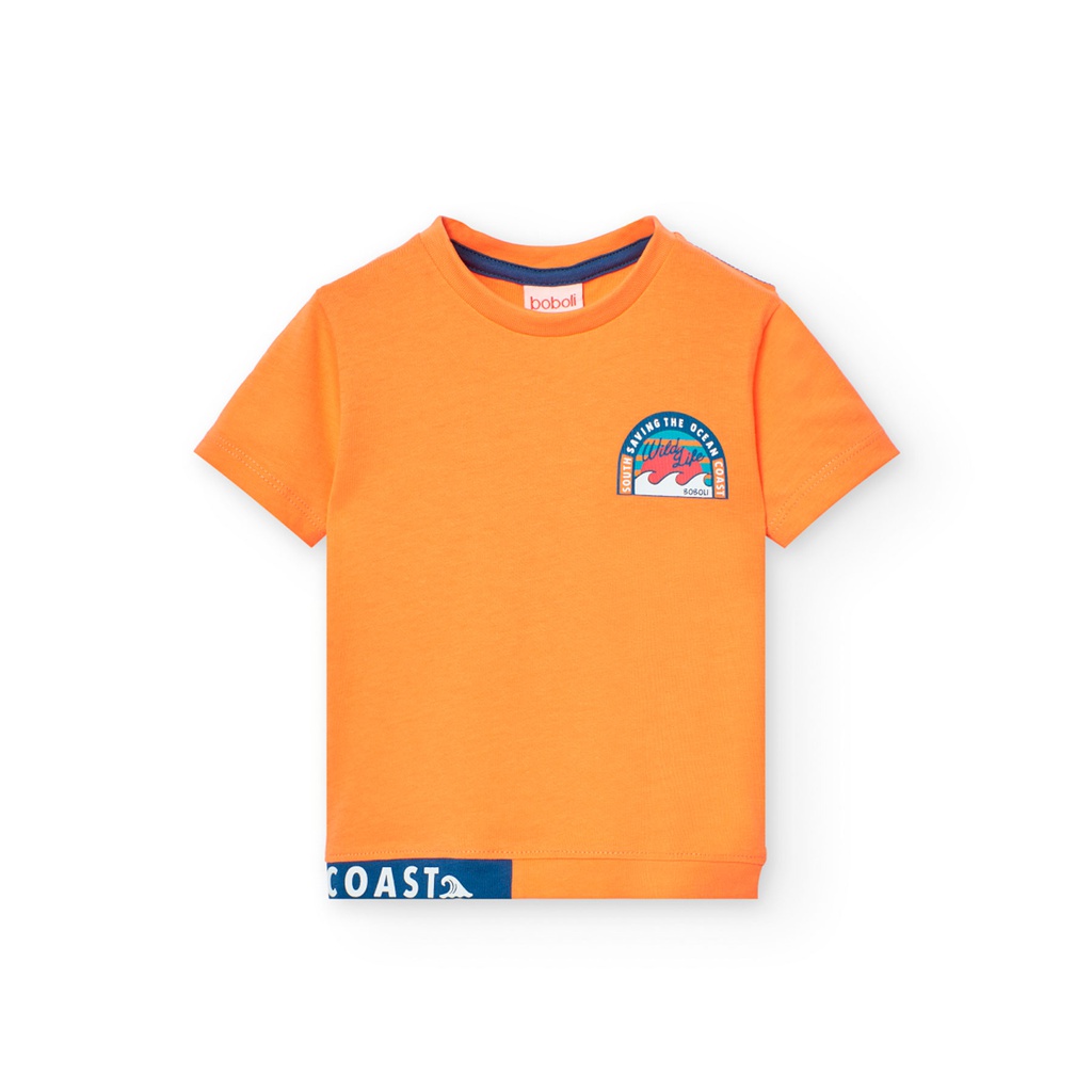 Boboli - T-shirt orange avec tortue - Garçon