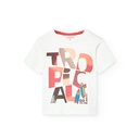 Boboli - T-shirt blanc tropical - garçon