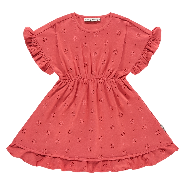 Stains &amp; Stories - Robe manches courtes fille - Scarlet