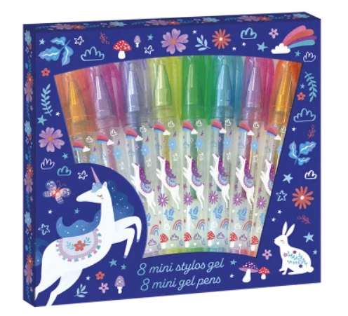 Janod - 8 mini stylos gel pailleté - Licorne Dreamland