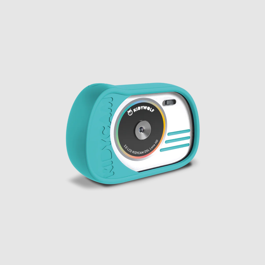KIDYWOLF - Kidycam étanche - Batterie rechargeable - Cyan