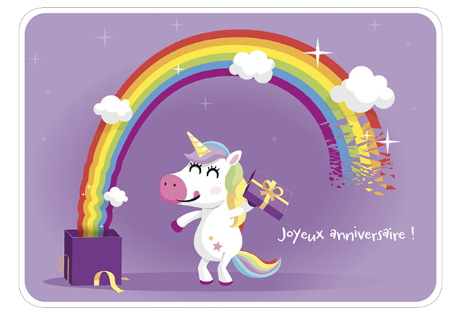 Correspondances - Carte d'anniversaire - La licorne