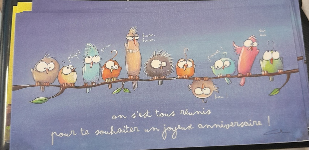 Catherine Maréchal - Carte anniversaire - on s'est tous réunis