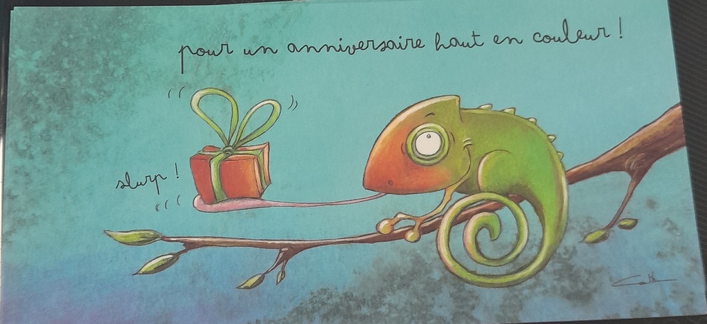 Catherine Maréchal - Carte anniversaire - pour un anniversaire haut en couleur