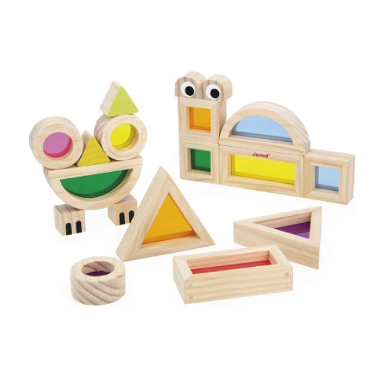 Janod - Jeu Sensoriel - Blocs Translucides