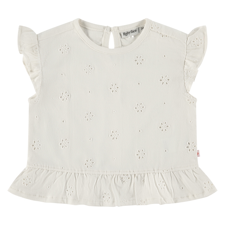 Babyface - T-shirt blanc à volants - fille