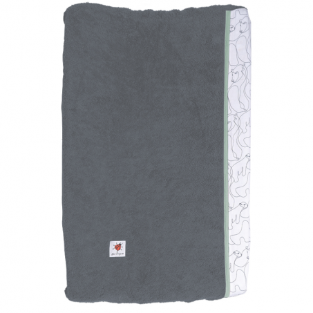 Jeux d'enfants - Housse de matelas à langer en éponge - liseré vert (Liste de naissance)