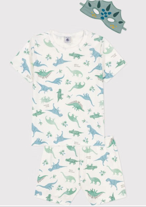 Petit bateau - Ensemble pyjama short + masque - dinosaures
