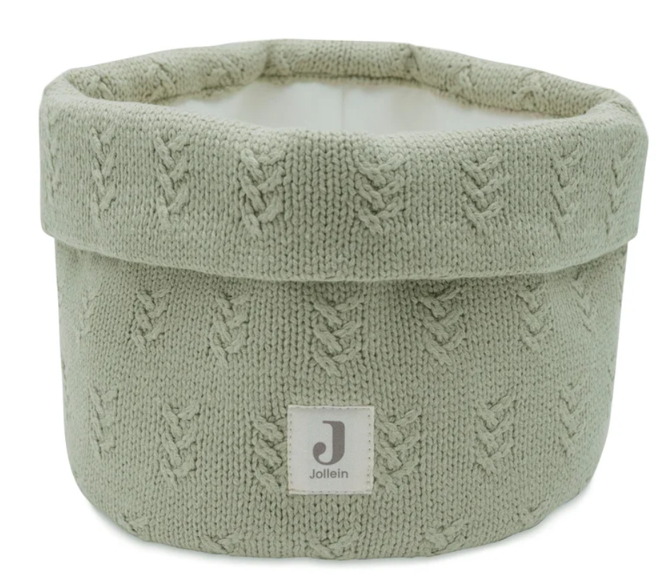 Jollein - Panier de Rangement Grain Knit - Olive Green