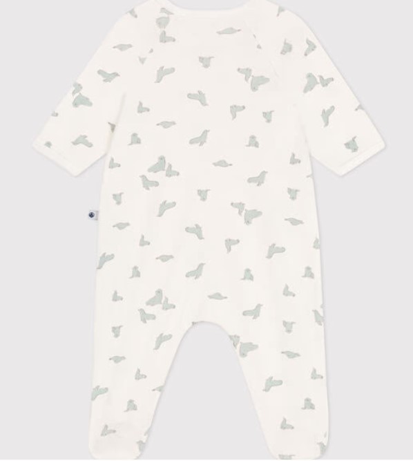 Petit Bateau - Pyjama bébé en coton phoques