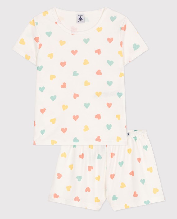 Petit Bateau - Pyjama short coeurs