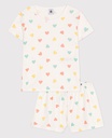 Petit Bateau - Pyjama short - Coeurs