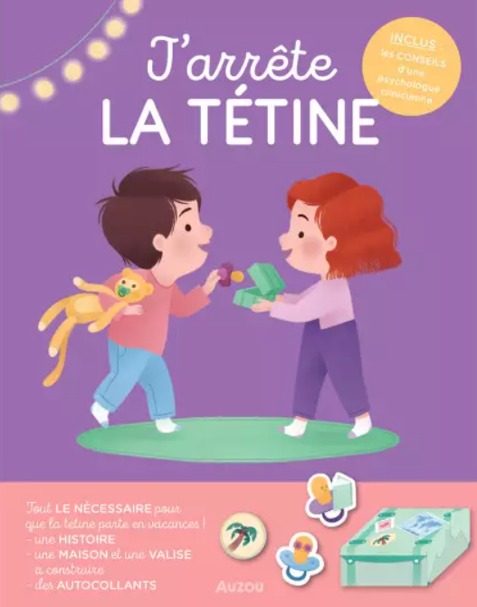 Auzou - Livre interactif et stickers - J'arrête la tétine