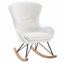 Vipack (JAXX) - Rocky - Chaise à bascule maxi blanc bouclé
