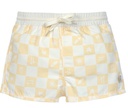 Lassig - Short de bain couche à carreaux vanille/écru