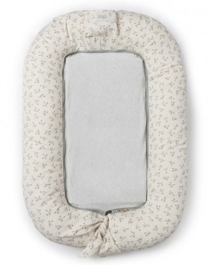 Babyshower - Babynest et coussin d'allaitement - Olive Bloom