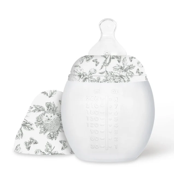 Élhée - Biberon anti-colique 240 ml - Tartine et Chocolat - &quot;Toile de Jouy&quot; Gris