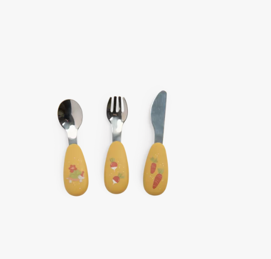 Moulin Roty - Set de couverts inox - Trois Petits Lapins