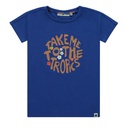 Stains & Stories - t-shirt fille courtes manches - bleu