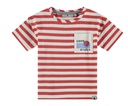 Stains & Stories - t-shirt garçon rayé rouge/blanc