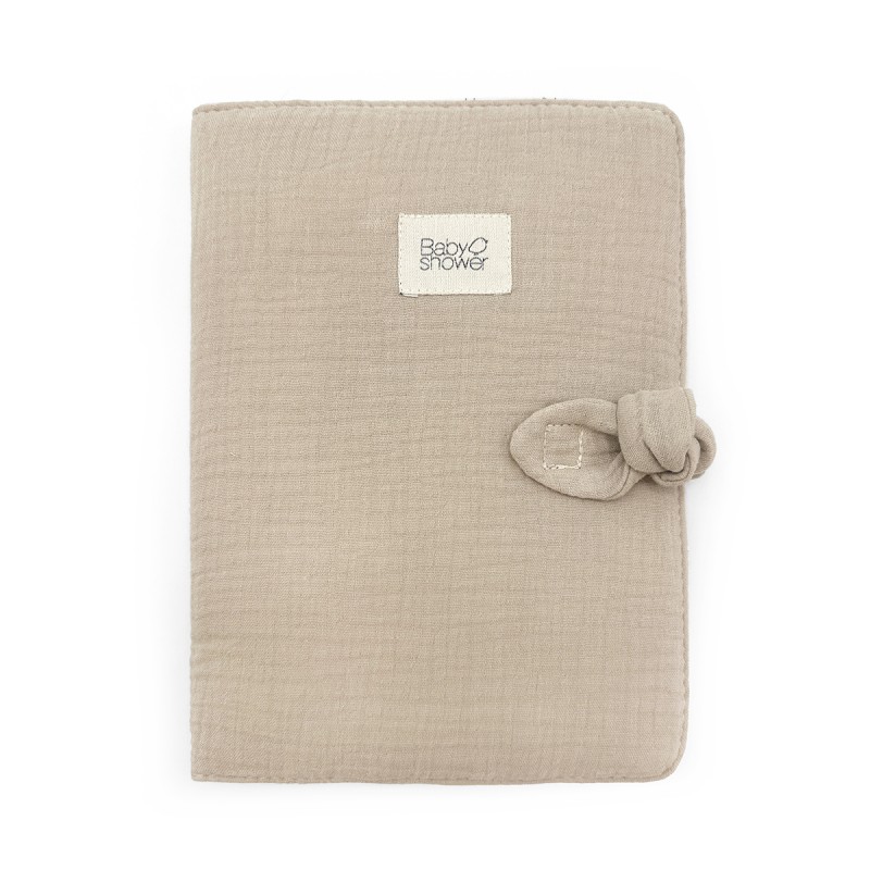 Babyshower - Protège carnet santé Knot - Latte Powder