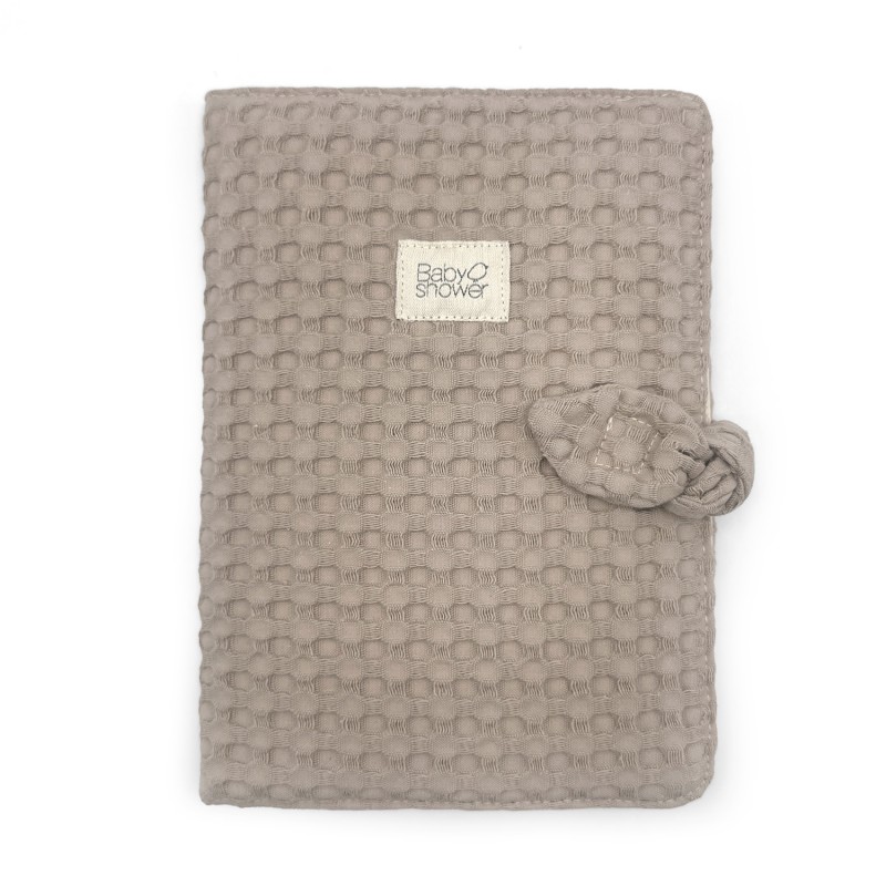 Babyshower - Protège carnet santé Knot - Gofre Latte