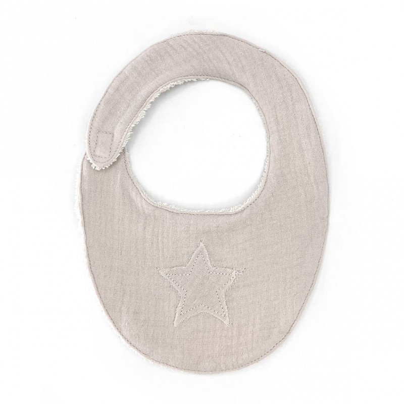 Babyshower - Bavoir Bandana Star - Cloud Powder