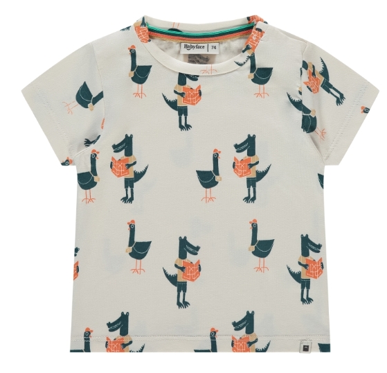 BABYFACE - T-Shirt garçon poules/dinosaures