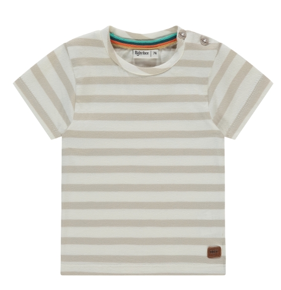 BABYFACE - T-Shirt garçon ligné beige/blanc