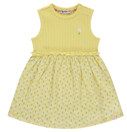 Babyface - Robe jaune avec motifs fleurs - Fille