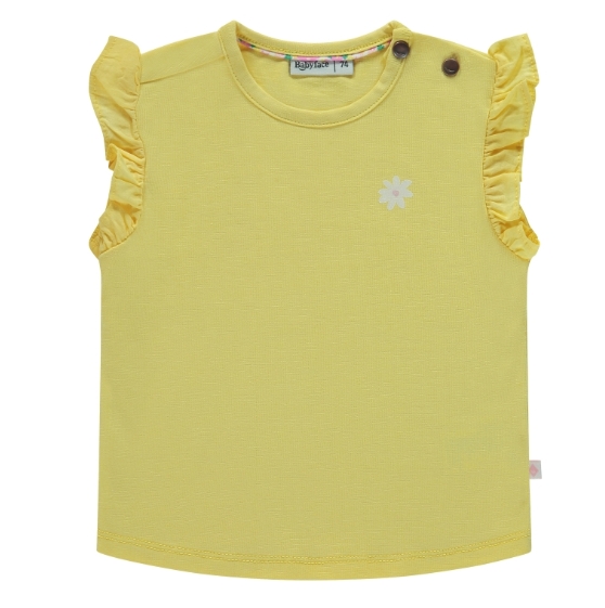 BABYFACE - T-Shirt Manches Courtes Fille - Jaune avec motif fleur