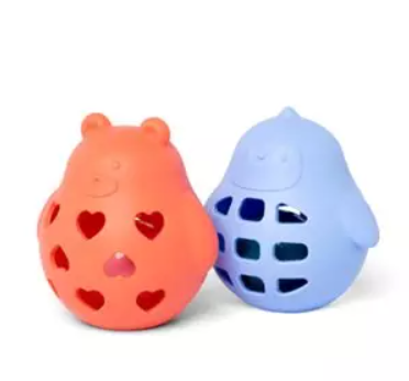 Little L - Hochets pingouin et ours en silicone