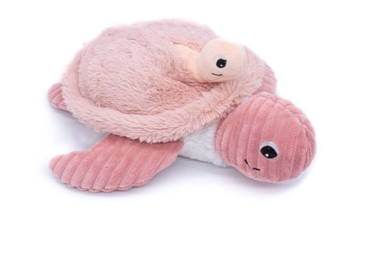 Les Déglingos - Peluche tortue Sauvenou maman et son bébé rose - Les Ptipotos