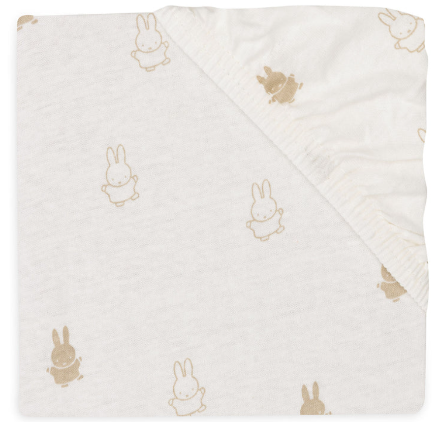 Jollein - Housse de Matelas à Langer Jersey 50x70cm - Happy Miffy - Nougat