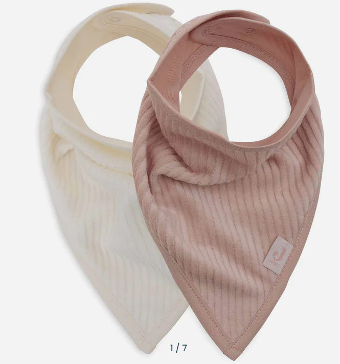Jollein - Bavoir Bandana Velvet Rose/Ivory