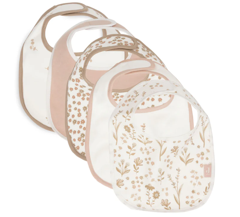 Jollein - Lot de 5 bavoirs impérméables - Bloomy