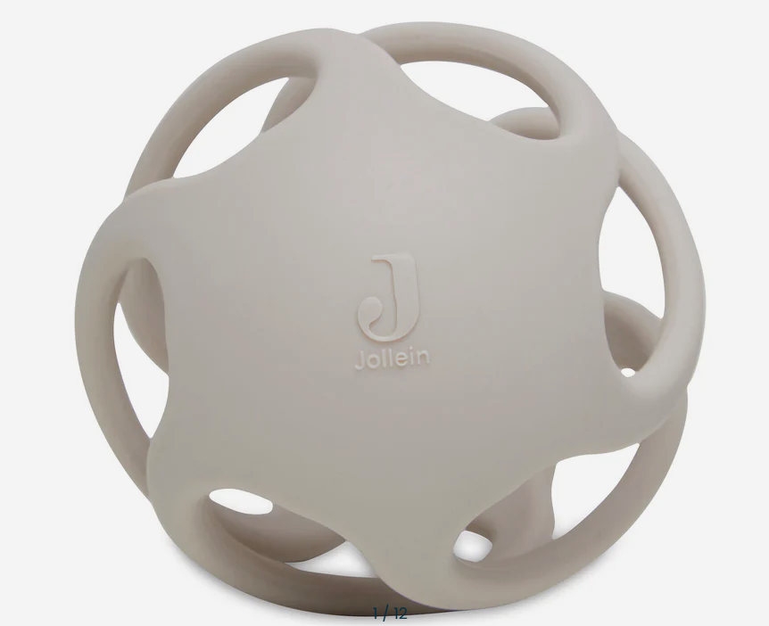 Jollein - Anneau de dentition Balle en silicone 9,5cm - Nougat