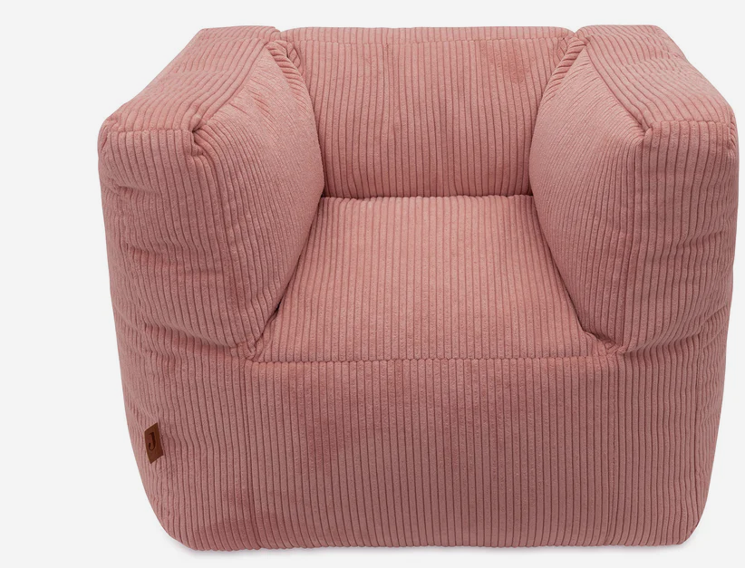 Jollein - Fauteuil/Pouf Corduroy pour enfant - Wild Rose