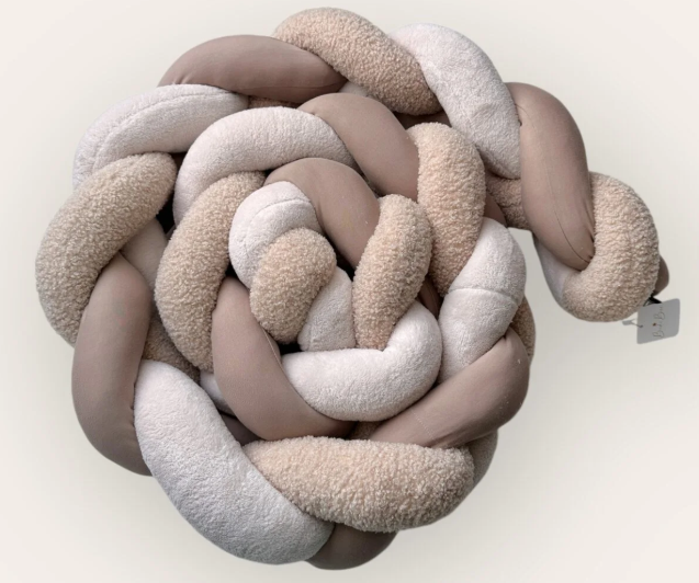 BidiBoo - Tresse de lit Trio de de beige