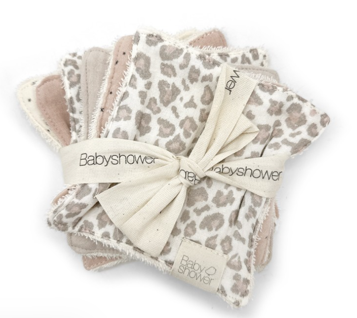 Babyshower - Set de 6 lingettes éponge - Soft Print