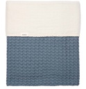 Koeka - Couverture Berceau cotton polaire - 75x100 cm - Amsterdam - Bluestone