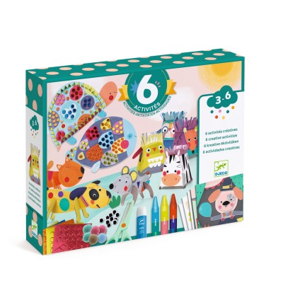 DJECO - 6 activités créatives - Les animaux et leur maison - 3 à 6 ans