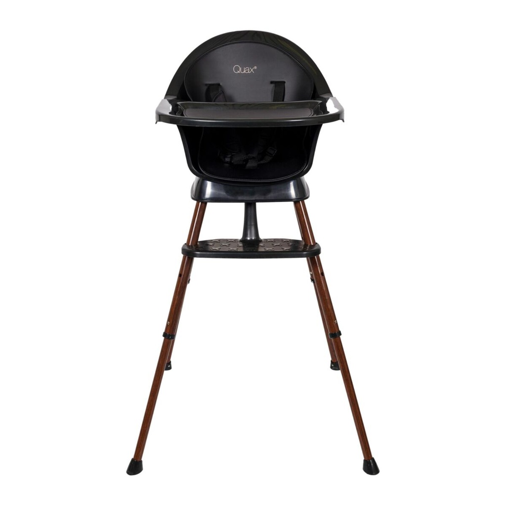 Quax - Chaise Bébé Evolutive Ultimo 3 Luxe - Noir-Châtaignier