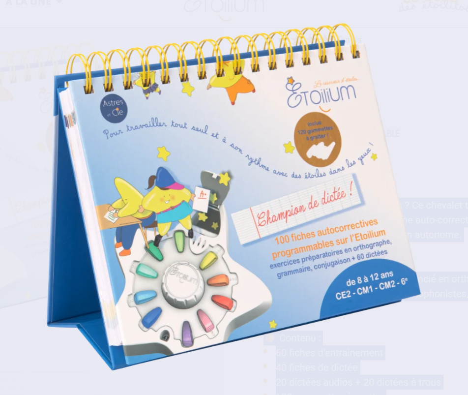 Etoilium - Chevalet Champion de dictée !