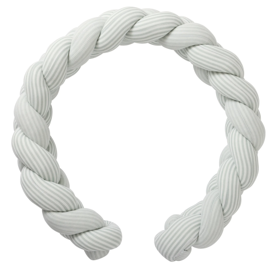 BB&Co - Tresse de lit Soft Stripes - Rayé Vert de Gris