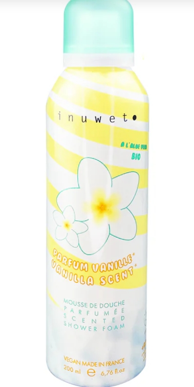 Inuwet - Mousse de douche blanche - Parfum Vanille